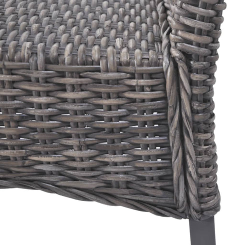 Swen Studio -  Dining Chairs 6 pcs Brown Kubu Rattan and Mango Wood (3x246655)